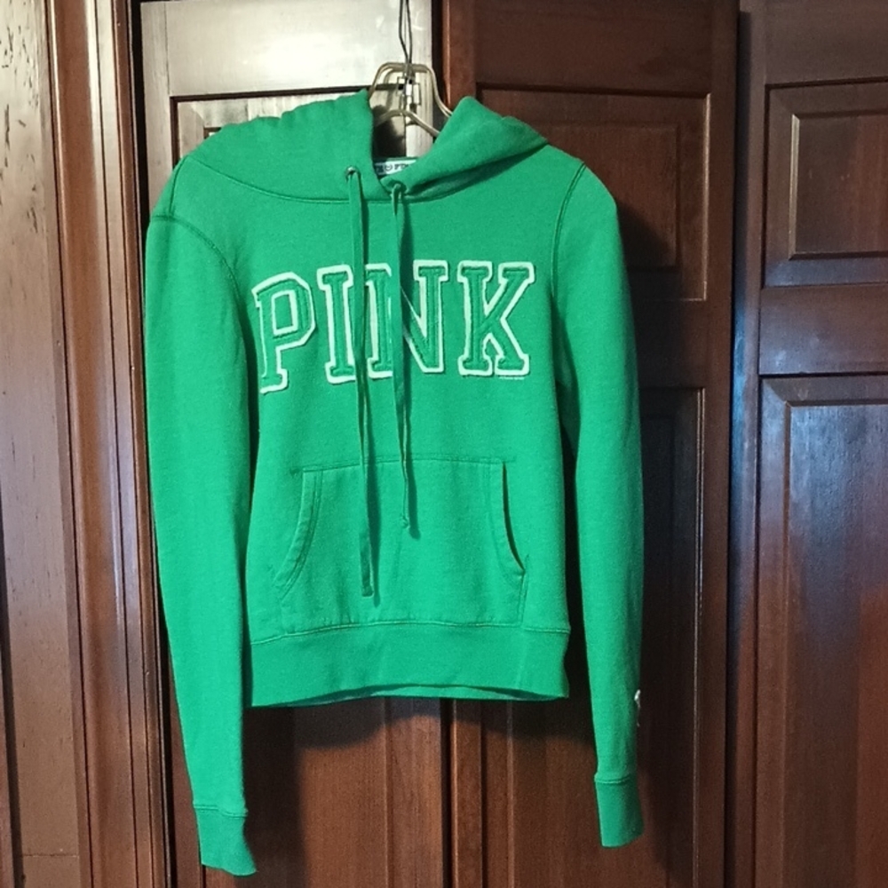 PINK Victoria's Secret Vibrant Green Hoodie